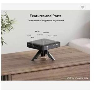 LCD Mini Projector Home Theater 2600 Lumens Pocket HD 600P Native Resolution 3D