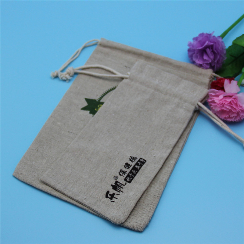 Jute / Linen Gift Package Natural color Custom Printed Jute Bags
