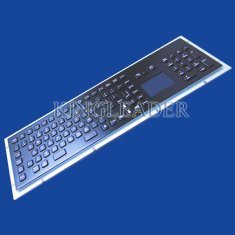  Waterproof Black Metal Panel Mount Keyboard With Trackball , Function Keys And Number Keypad Manufactures