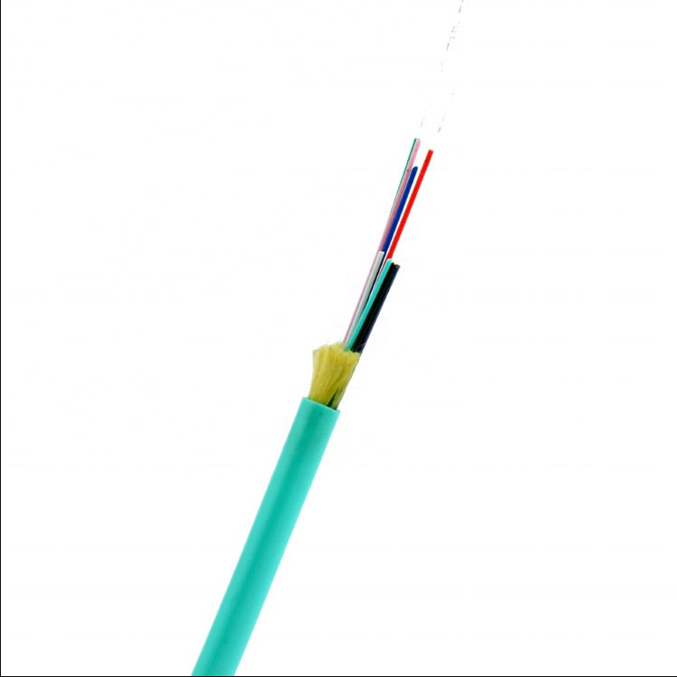 Indoor Multimode Fiber Cable LSZH Turquoise Sheath Tight Buffered OM3-300