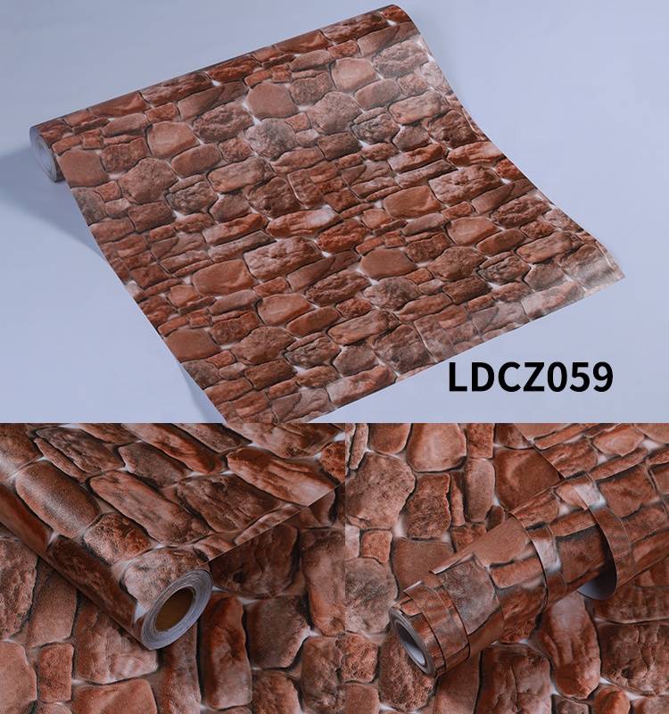 DIY 3D Brick Stone Wallpaper 3D PVC Wallpaper Sticker For Villa Hospital School