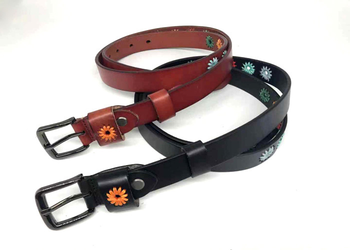 Alloy Buckle Custom Slimming OEM Cowhide Leather Belt Plus Size