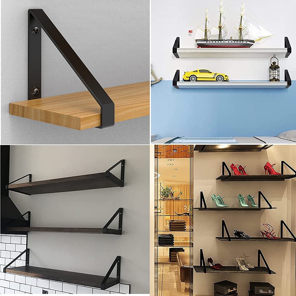 Single-side Bracket Metal Floating Shelf Brackets for Wall Mountable Home Decor Ideas