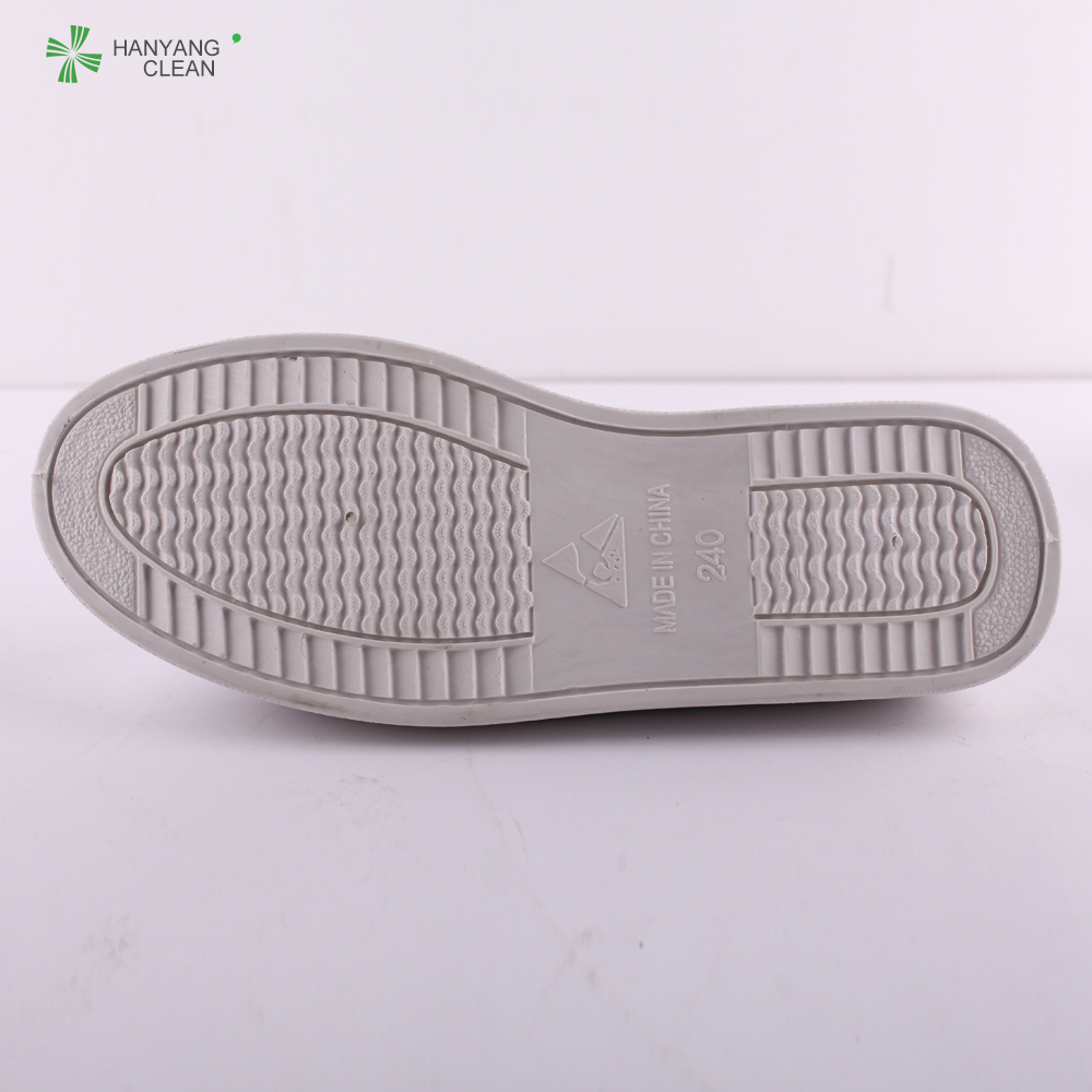 Cleanroom white unisex gender PVC sole antistatic esd lab shoe medical shoes for pharmaceutical