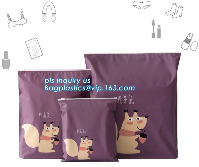 poly zip bags leakproof plastic slider zipper bags for packaging, slider Zip lockk printed pvc zipper bags, quad sealed sl