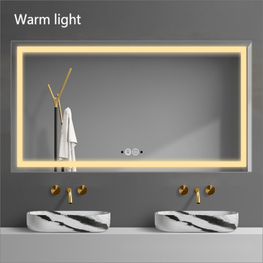Full Size Unbreakable Glass Mirror for Top Fashion Ornate Safety in Hotel LED Mirror