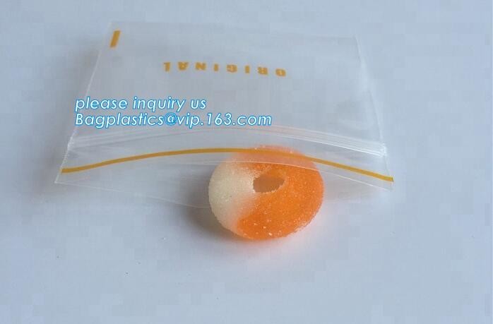 Plastic Custom Printed k Plastic Bags K Bag For Packing Spare Part, yellow line, red line, red zip, yellow