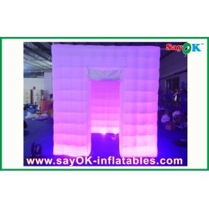 Advertising Booth Displays Portable Wedding Party Inflatable Photo Booth 2.4m With 1 Door Logo Print Picture Booth