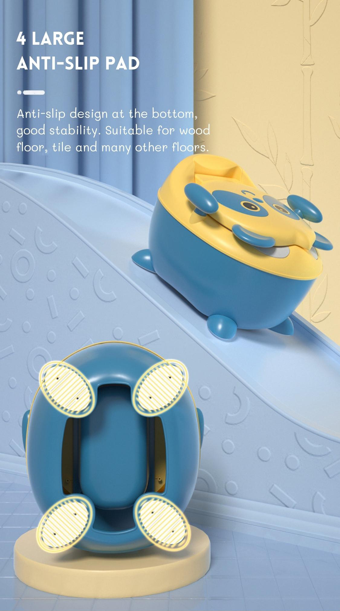 Cartoon Panda Shape Baby Potty Toilet with Custom Logo EN71 Certified Blue/Yellow/White/Black