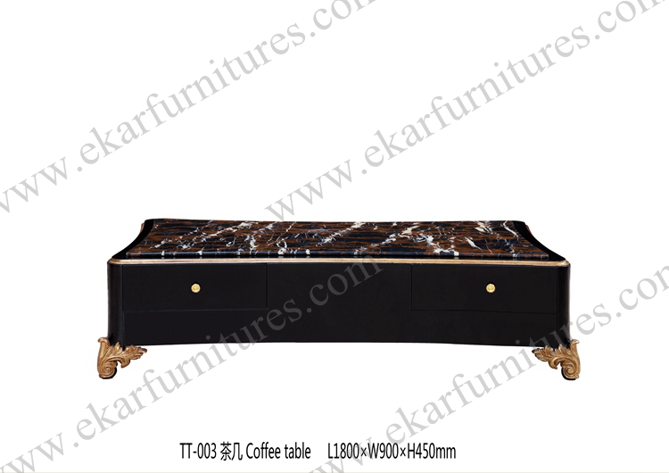 Golden furniture low table sculpture coffee table TT-019