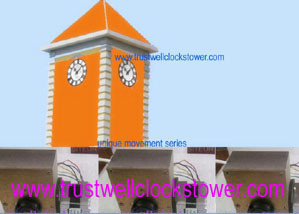 4 four faces street or tower clocks with GPS world time signal receiver