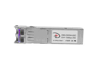 155Mbps,Tx1310nm/Rx1490nm;Compact SFP bidi, 2KM, DDM 40ºC~+85ºC,Optic Module