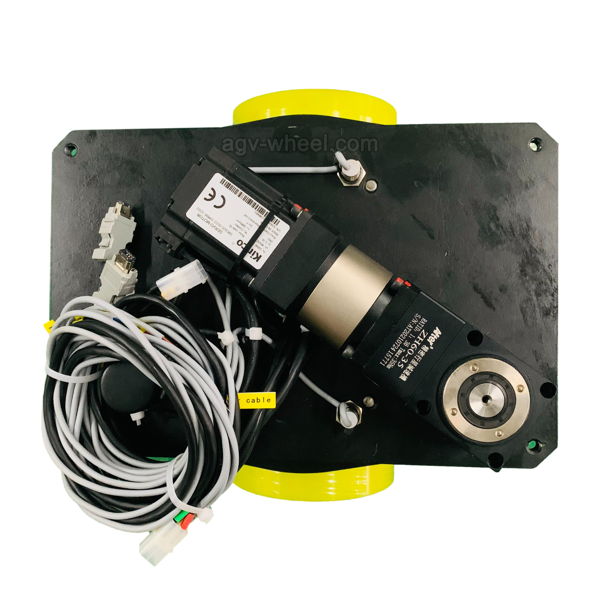 Shock absorption Differential Wheel 90W AGV Servo Motor Steering Wheel 40m/min