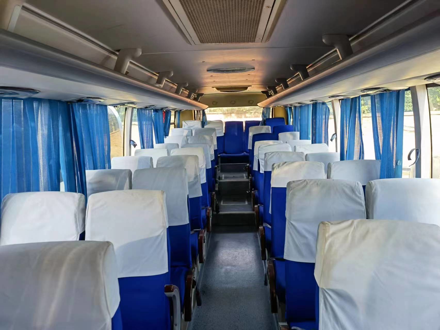 Rear Engine Sunlong Used Coach Bus LHD SLK6122 Air Bag Suspension 55seats High Chassis
