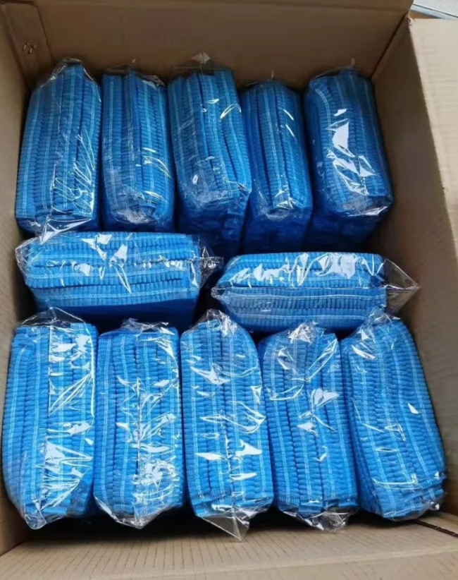 14gsm Head Cap Non Woven Disposable Bouffant Cap With Elastic Band 18in 19in