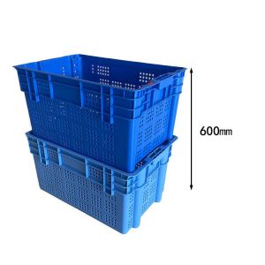 Recyclable HDPE Plastic Crates 200lbs Stackable Storage Crates Manufactures