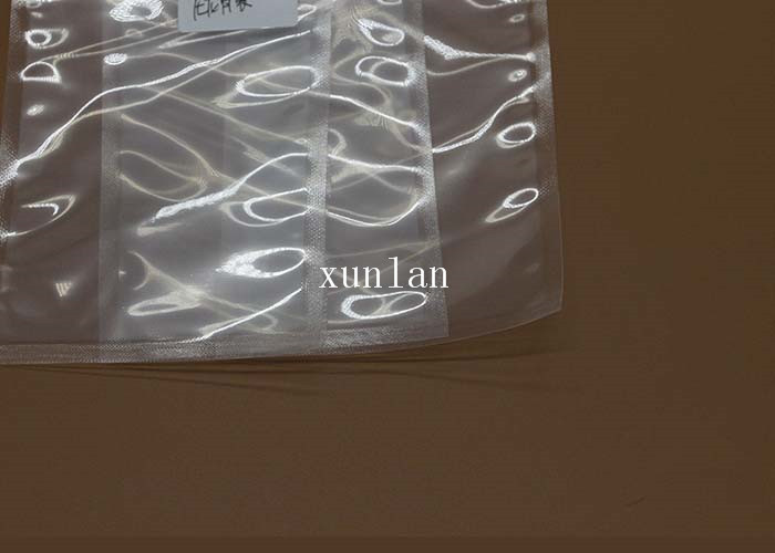 Crystal 0.08 - 0.1 Mm Vacuum Pouch Bags Waterproof With 2 Sealing Sides