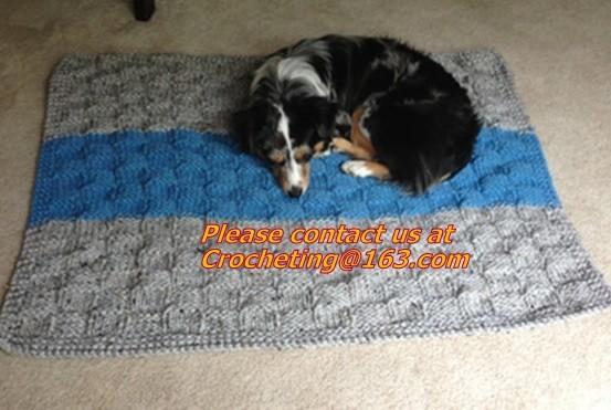Grey Knitted Blanket,blanket,wool blanket, sweater, crochet Pet Sweater, knit