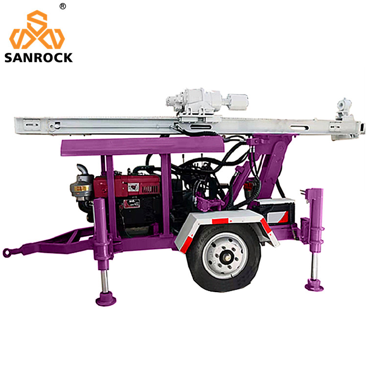 Small Portable Water Well Drilling Rig Hydraulic Trailer Mounted Water Drilling Rigs