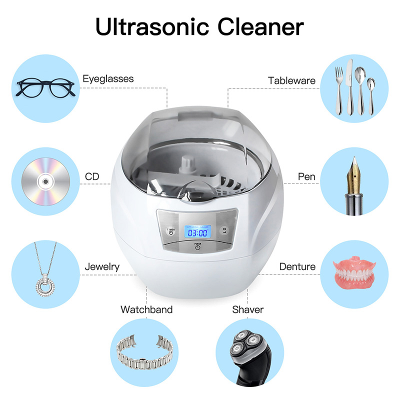 750ml Sonic Diamond Necklace Ultrasonic Cleaner Skymen JP-900S