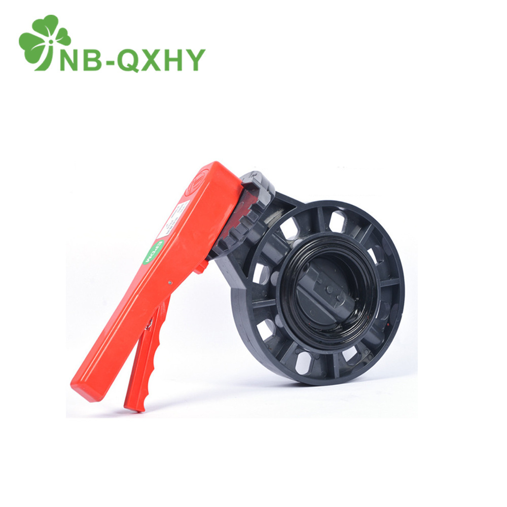 Water Supply Water Valve Manufacturer Gear Handle PVC Butterfly Valve
