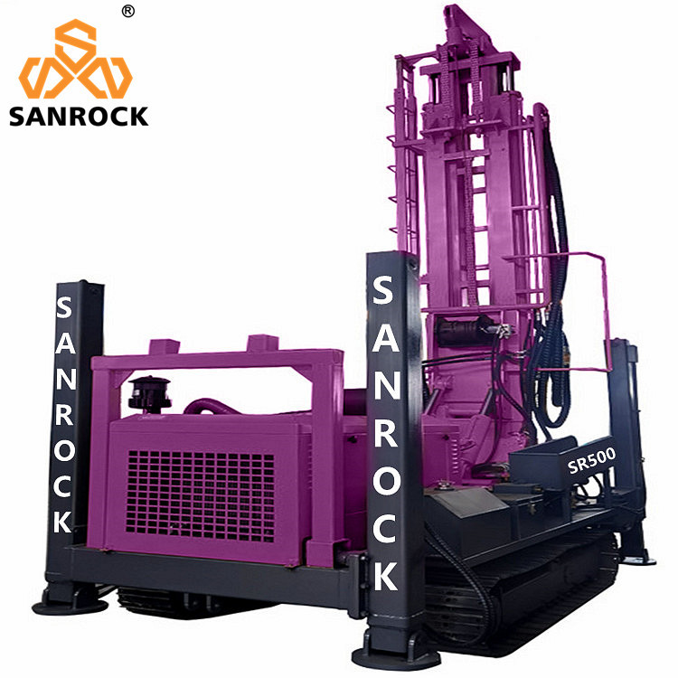 Rotary Borehole Water Well Rig Deep 500m Portable Hydraulic Water Well Drilling Rig