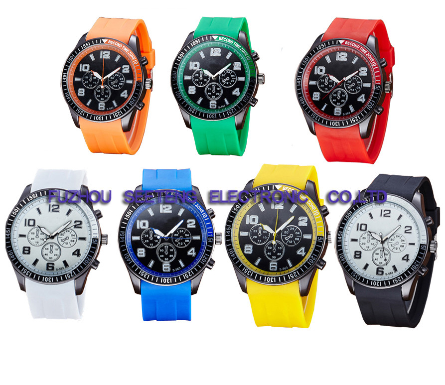 wholesale Silicone watch with alloycase and custom logo Men's watch movement watch Suitable for climbing concise style