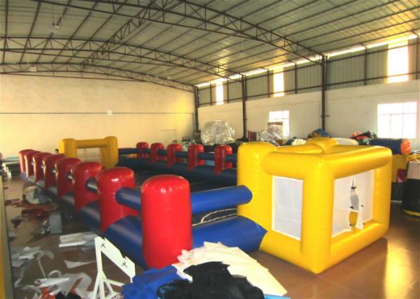 High Durability Blow Up Football Game , Inflatable Football Toss Game Blow Up