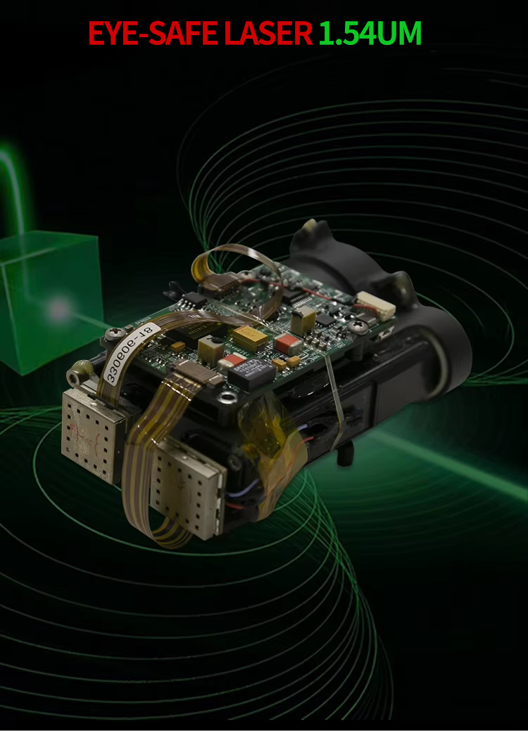 Lightweight Laser Rangefinder Module 15km Long Range Erbium Glass Night Vision Telescope