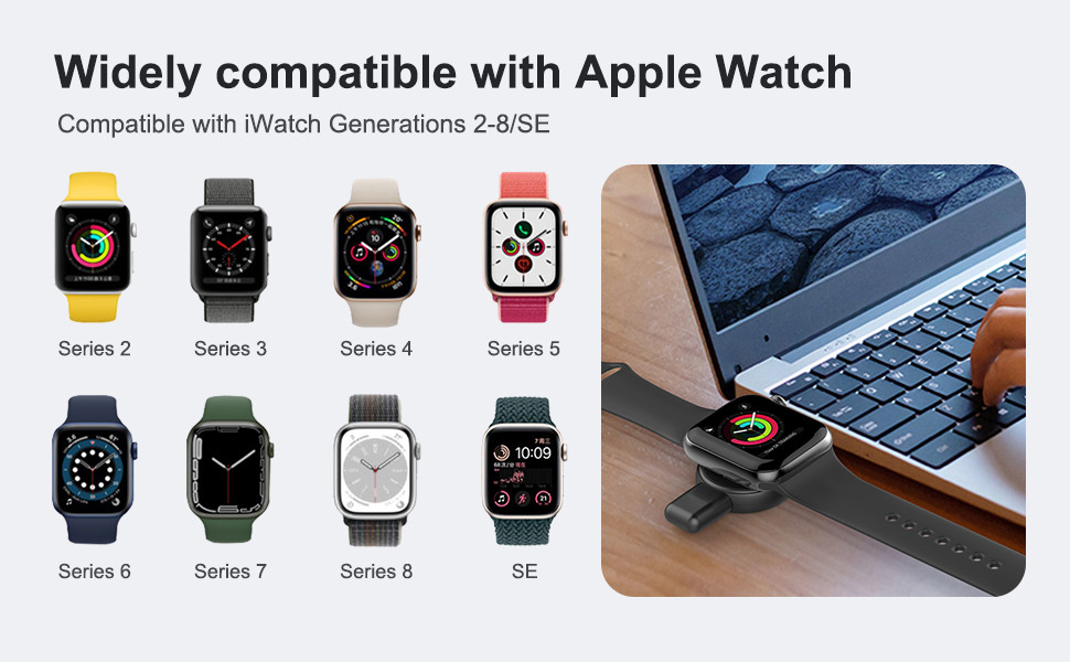 Dual Compatibility Charging Apple Watch And Samsung Charger 2.5W 1A Output 2.5 Hours Full Charge