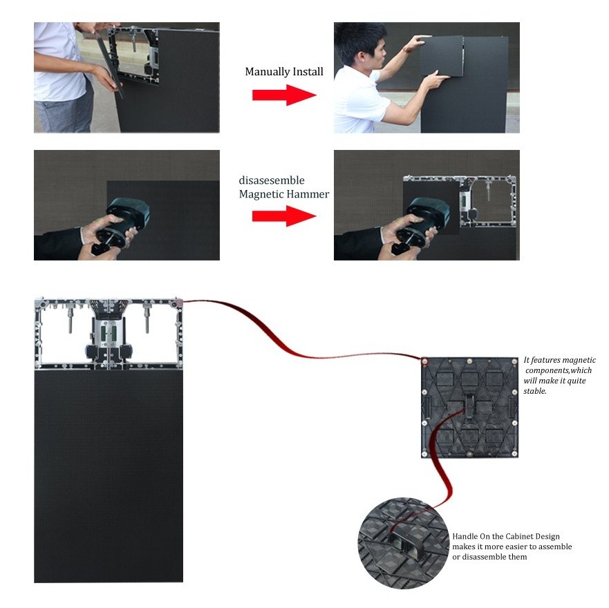 Flex Curved Portable LED Video Wall Display Hire , Big LED Panel Screen Outdoor