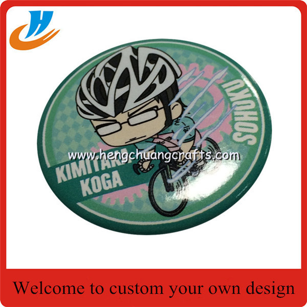 Wholesale cheap tin button badge,60mm metal tin pin badge with custom