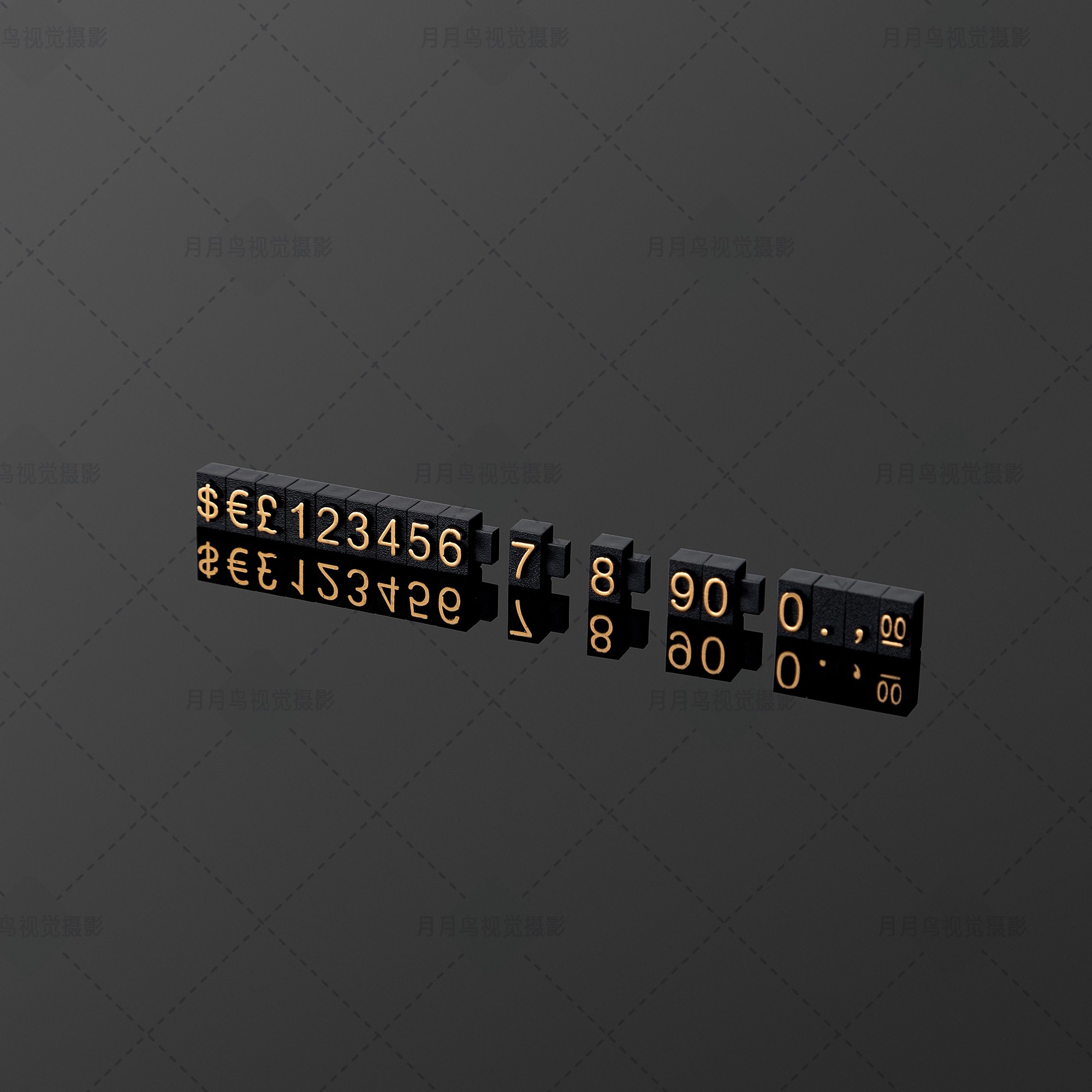 AP1-5-3 5*3mm Mini ABS plastics price Cubes Flat Relief Digital Pricing Systems