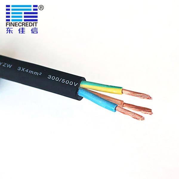 H05RN-F 450/750V 1-6mm2 Industrial Electrical Cable Copper Conductor CPE Rubber