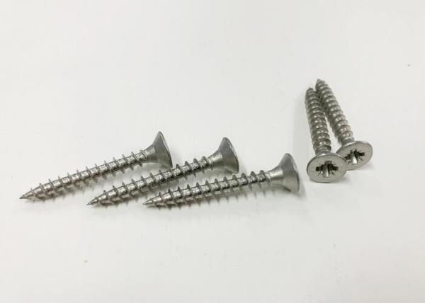 INOX A2 Chipboard Stainless Steel Screws Pozi Drive Double Countersunk Head Full