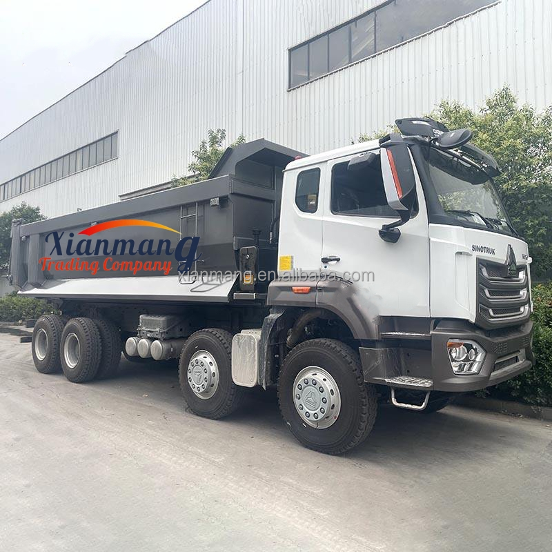 20 Cbm SINOTRUCK HOWO NX 8x4 Dump Truck 50 Ton With Tarpaulin Hohan High Capacity Aluminium Alloy