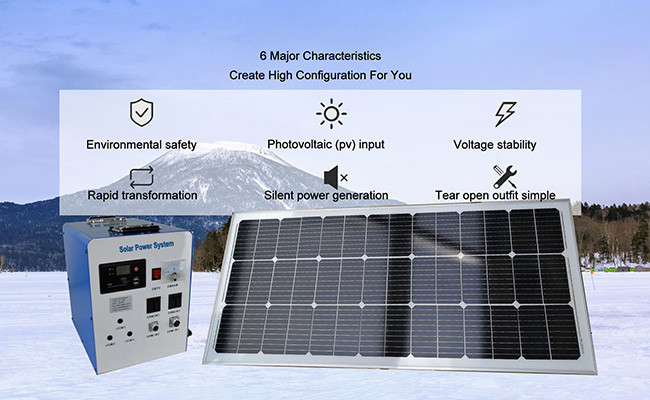 Black 2.5w 220v Home Solar System Kits 4 Hours Monocrystalline Silicon