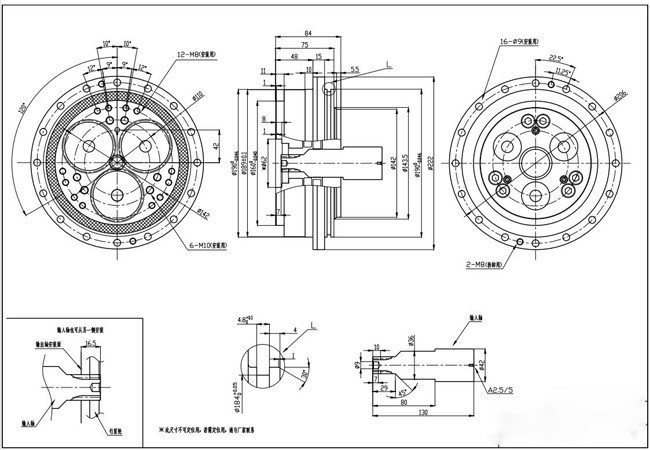 Electric Motor 35rpm RV Gear Reducer 35rpm High Precision