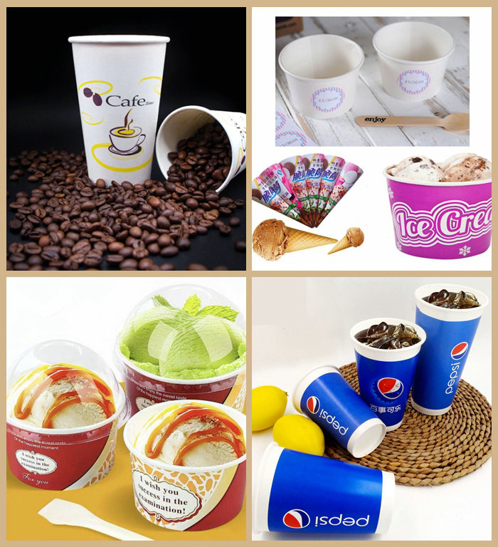 190gsm 210gsm Cup Stock Paper Rolls For Ice Cream Fully Recyclable 720mm 880mm