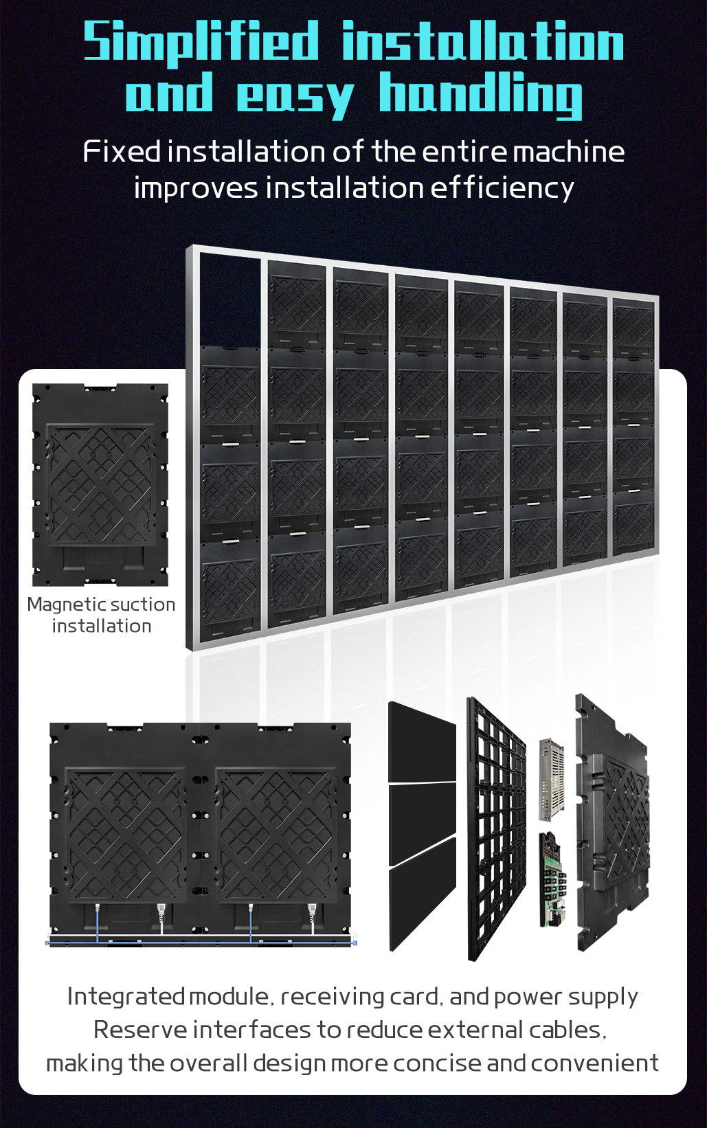 Indoor TV Studio Background HD LED Display Led Video Wall Panel P1.86-P2.5 Screen