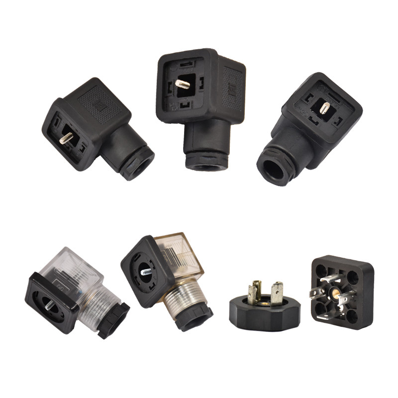 Waterproof Custom Solenoid Valve Plug 3PE 2PE Size A B C Base Field Wirable Connector