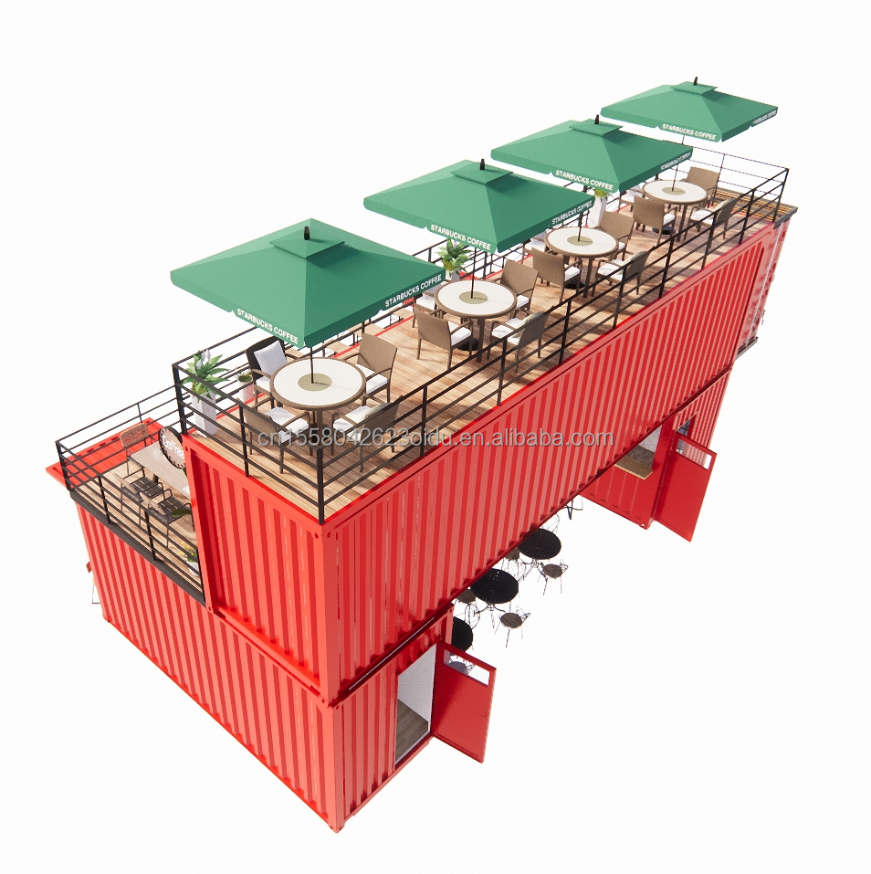 Experience the Best of Beer/Coffee/Food Kiosks with Our 40FT Container Bar and Terrace