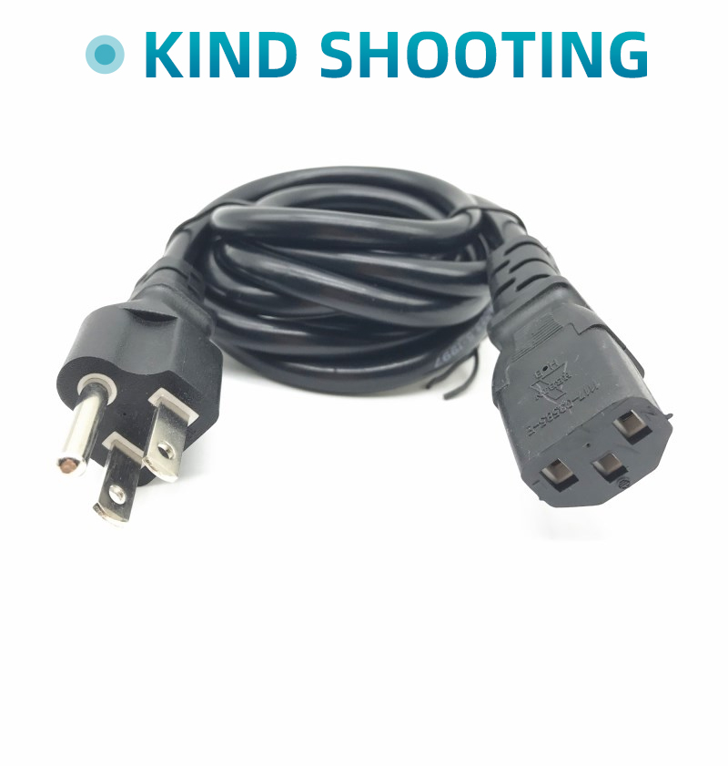 1500WATTS Computer Desktop Accessories PVC 18AWG US Plug Power Cord