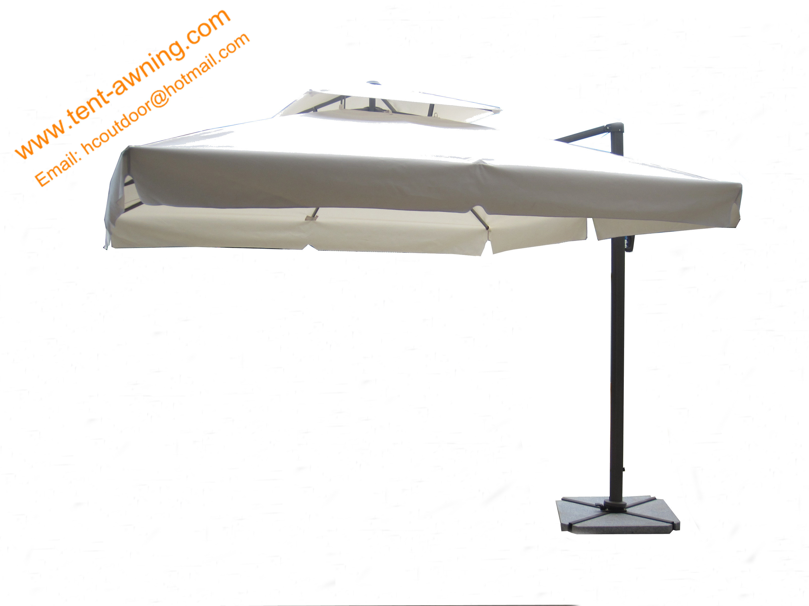 Cantilever Parasol with Vent Aluminum Waterproof Outdoor Garden Parasol