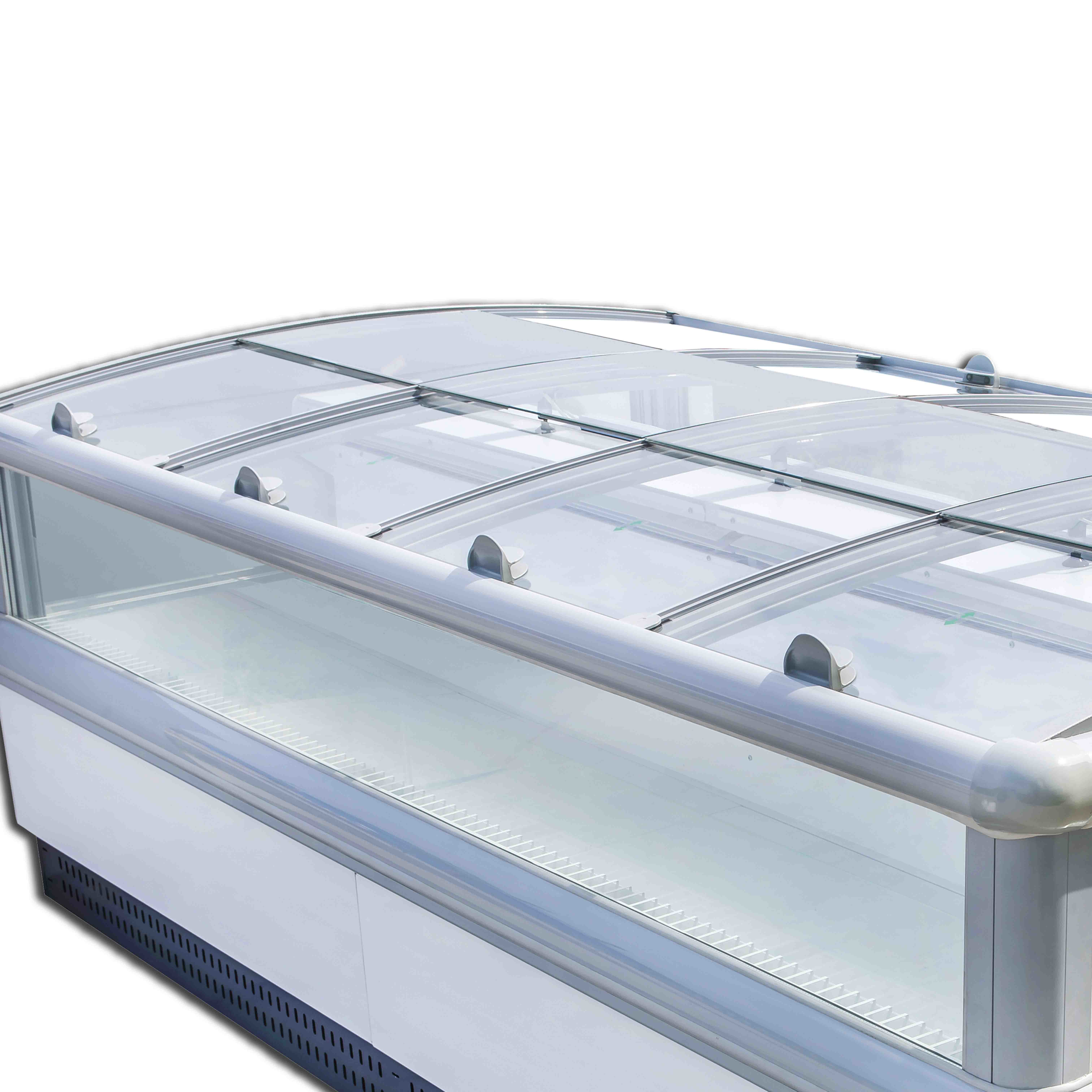 Supermarket Commercial Display Cabinet Freezer 820L With Refrigeration Unit