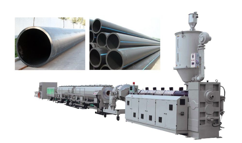 ISO Single Screw PE Pipe Extrusion Line With PLC Automatic Controller