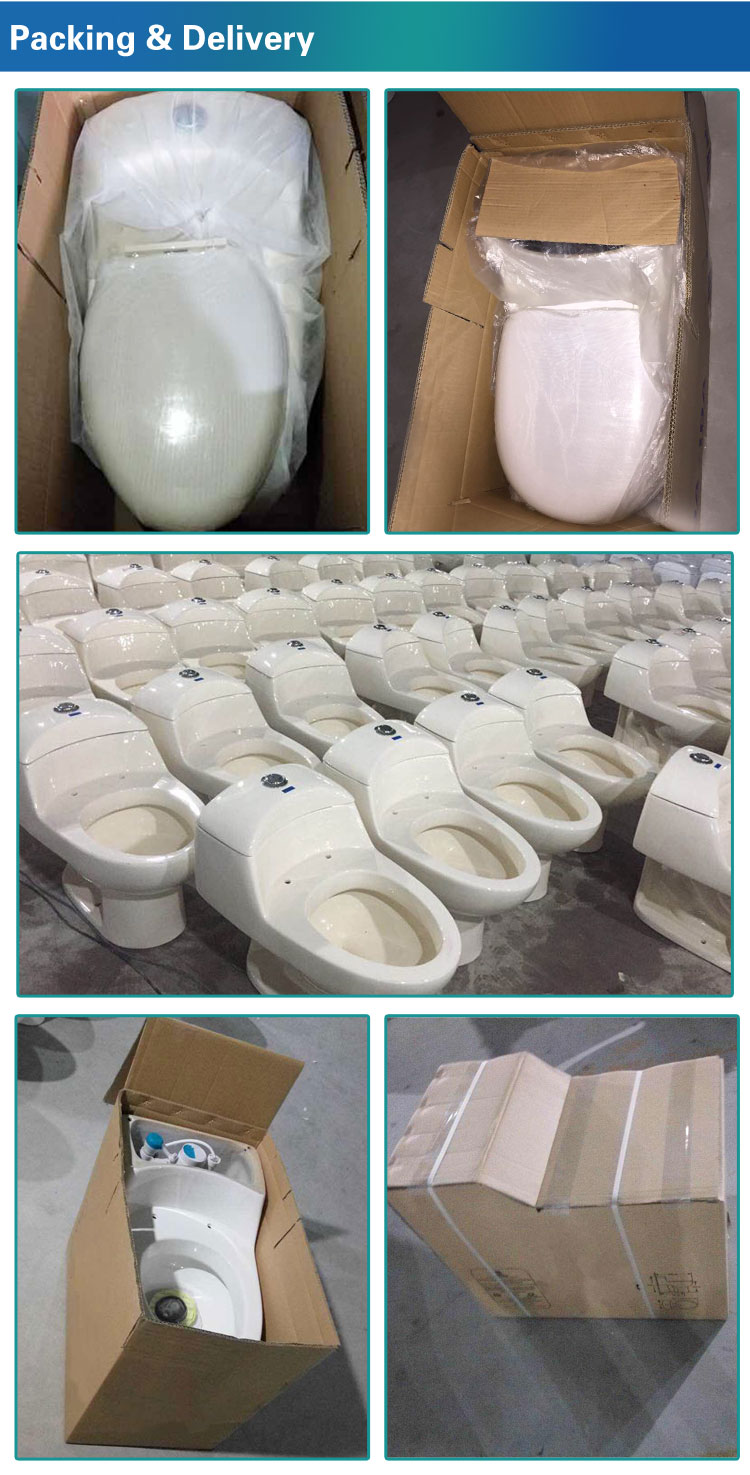 Ceramic S Trap Toilet Bowl Western Golden Diamond 200mm 180mm