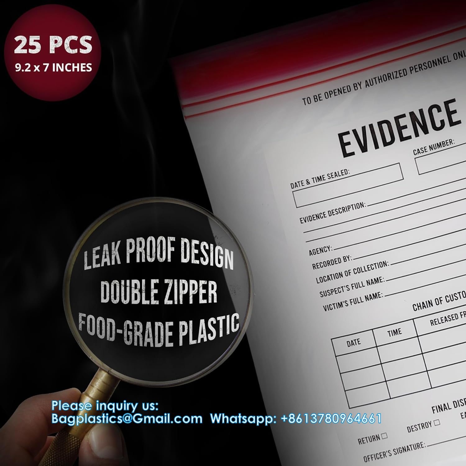 Evidence Bags, organizer, storage bag Funny Party Favor Treat Bags Great For Halloween And Police Parties.