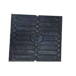 Square Single Seal DI Manhole Cover Frames With Lock Black Painted Finished