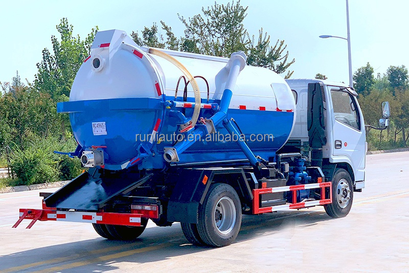 Factory Cheaper Price 5CBM DFAC DongFeng Vacuum Suction Septic Sewage Fecal Suction Truck